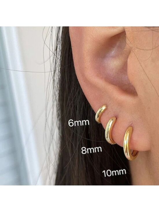 Jewelry - 18k Gold Plated Sterling silver hoop Earrings